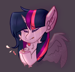 Size: 1728x1664 | Tagged: safe, artist:cottonponysfm, artist:tiz4905, artist:tizhonolulu, twilight sparkle, twilight sparkle (alicorn), alicorn, pony, crying, petals