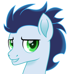 Size: 1500x1500 | Tagged: safe, artist:cloudyglow, soarin', pegasus, pony, looking at you, male, movie accurate, simple background, solo, stallion, transparent background