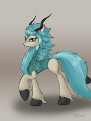 Size: 1000x1333 | Tagged: safe, artist:lunarapologist, kirin, pony, korean, ponified