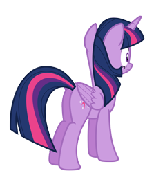 Size: 6201x6962 | Tagged: safe, artist:estories, twilight sparkle, twilight sparkle (alicorn), alicorn, pony, absurd resolution, butt, female, plot, simple background, solo, transparent background, vector