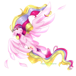 Size: 2700x2700 | Tagged: safe, artist:redheartponiesfan, oc, oc:aurelia charm, alicorn, pony, feather, female, mare, simple background, solo, transparent background