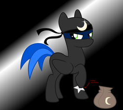 Size: 5000x4500 | Tagged: safe, artist:northernthestar, oc, oc:northern star, pony, clothes, costume, male, nightmare night costume, ninja, shuriken, solo, stallion