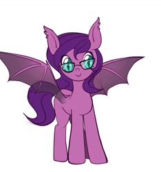 Size: 1079x1153 | Tagged: safe, artist:myriadstar, oc, oc only, bat pony, pony, simple background, solo, white background