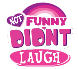 Size: 450x398 | Tagged: safe, edit, editor:logan jones, barely pony related, meme, my little pony logo, not funny didn't laugh, reaction image, simple background, transparent background