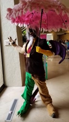 Size: 2207x3899 | Tagged: safe, discord, human, clothes, convention, cosplay, costume, everfree northwest, everfree northwest 2019, irl, irl human, photo