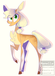 Size: 1872x2600 | Tagged: safe, artist:manella-art, applejack, earth pony, pony, chest fluff, female, mare, missing cutie mark, one hoof raised, simple background