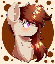 Size: 2160x2520 | Tagged: safe, artist:xprismxx, oc, pony, unicorn, bust, female, mare, portrait, solo