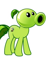 Size: 714x914 | Tagged: safe, artist:samueldavillo, earth pony, original species, plant pony, pony, cursed image, plant, plants vs zombies, ponified, simple background, solo, wat, white background