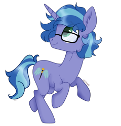 Size: 2253x2352 | Tagged: safe, alternate version, artist:vodka, oc, oc:blue cola, pony, unicorn, background removed, cutie mark, glasses, male, simple background, smiling, solo, stallion, ych result