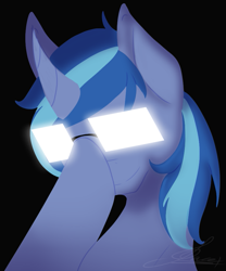 Size: 803x963 | Tagged: artist needed, safe, oc, oc:blue cola, pony, unicorn, adjusting glasses, anime glasses, glasses, male, meme, simple background, smiling, solo, stallion