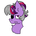 Size: 120x120 | Tagged: safe, artist:hunterthewastelander, oc, oc only, pony, unicorn, bust, chest fluff, eyepatch, frown, horn, not twilight sparkle, pixel art, simple background, solo, transparent background, unicorn oc