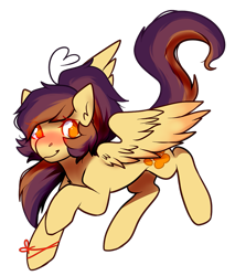 Size: 955x1123 | Tagged: safe, artist:pomrawr, oc, oc only, oc:lessi, pegasus, pony, blushing, eye clipping through hair, female, mare, messy mane, pegasus oc, simple background, solo, transparent background, wings