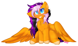 Size: 1525x906 | Tagged: safe, artist:vanillaswirl6, oc, oc only, oc:sunrise, pegasus, pony, female, solo