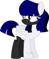 Size: 900x1076 | Tagged: safe, artist:t-aroutachiikun, oc, oc:windchaser, pegasus, pony, bandana, base used, clothes, female, mare, simple background, socks, solo, transparent background