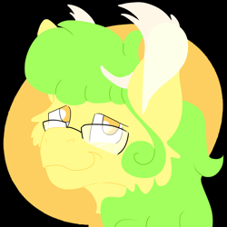 Size: 2000x2000 | Tagged: safe, artist:euspuche, oc, oc:ananá, chimera, deer, pony, bust, fluffy, glasses, logo, portrait