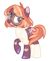 Size: 1280x1574 | Tagged: safe, artist:magicdarkart, oc, earth pony, pony, clothes, deviantart watermark, female, glasses, mare, obtrusive watermark, shirt, simple background, socks, solo, transparent background, watermark