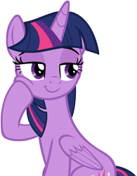 Size: 1280x1644 | Tagged: safe, artist:andoanimalia, twilight sparkle, twilight sparkle (alicorn), alicorn, pony, a horse shoe-in, lidded eyes, simple background, smiling, smirk, smug, smuglight sparkle, solo, trace, transparent background, vector