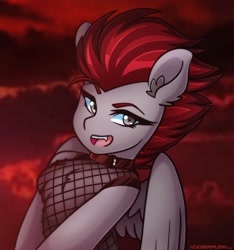 Size: 2742x2927 | Tagged: safe, artist:ciderpunk, oc, oc:ruza, pony, choker, fishnet stockings