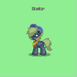 Size: 500x500 | Tagged: safe, oc, oc:xavier, bat pony, pony, character, clothes, pony town