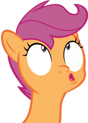 Size: 1560x2180 | Tagged: safe, artist:phucknuckl, scootaloo, pegasus, pony, the last crusade, bust, emotes, faic, female, filly, portrait, reaction image, simple background, solo, transparent background, vector