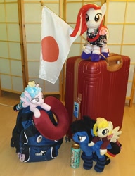 Size: 522x680 | Tagged: safe, cozy glow, oc, oc:poniko, flag, irl, japan, photo, plushie