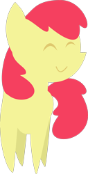 Size: 1544x3034 | Tagged: safe, artist:secret-asian-man, edit, editor:slayerbvc, apple bloom, earth pony, pony, accessory-less edit, female, filly, missing accessory, pointy ponies, simple background, solo, transparent background, vector, vector edit