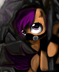 Size: 1366x1685 | Tagged: safe, artist:mad-mutt, scootaloo, pony, bad future, female, gas mask, mask, older, older scootaloo, post-apocalyptic, solo, teenager