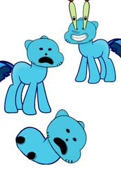 Size: 709x1010 | Tagged: safe, artist:samueldavillo, crab, earth pony, pony, cursed image, gumball watterson, hide and seek, scared, the amazing world of gumball, transformation