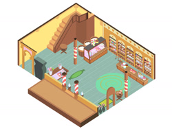 Size: 2000x1500 | Tagged: safe, artist:flamingo1986, artist:justdayside, colored, interior, isometric, no pony, sugarcube corner