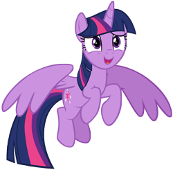 Size: 7458x7306 | Tagged: safe, artist:andoanimalia, twilight sparkle, twilight sparkle (alicorn), alicorn, pony, uprooted, female, mare, simple background, solo, spread wings, transparent background, vector, wings