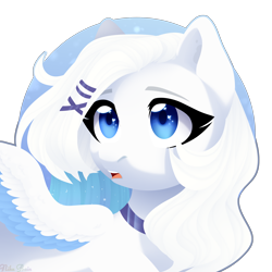 Size: 2500x2500 | Tagged: safe, artist:nika-rain, oc, pegasus, pony, bust, commission, portrait, simple background, solo