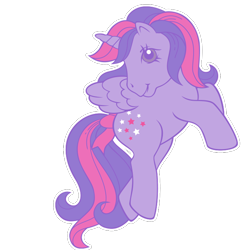 Size: 700x700 | Tagged: safe, twilight, twilight sparkle, twilight sparkle (alicorn), alicorn, pony, g1, g4, cute, g4 to g1, generation leap, official, rainbow squad, retro, ribbon, simple background, solo, transparent background, twiabetes, vector