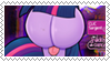 Size: 99x56 | Tagged: safe, artist:calweirart, twilight sparkle, pony, 2014, academy of booty, album, album cover, ass, bandcamp, butt, buttface, charity, clopping, cover art, deviantart stamp, drool, drool string, exploitable meme, female, mare, meme, music, not salmon, pinkamena party, plot, solo, stamp, tongue out, wat, weird, what has magic done, what has science done