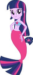Size: 944x2136 | Tagged: safe, artist:cruelladevil84, twilight sparkle, twilight sparkle (alicorn), alicorn, mermaid, equestria girls, bandeau, belly button, clothes, jewelry, mermaid princess, mermaid tail, mermaidized, midriff, necklace, pearl necklace, species swap