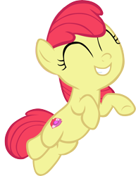 Size: 4648x6035 | Tagged: safe, artist:memnoch, color edit, edit, editor:slayerbvc, apple bloom, earth pony, pony, going to seed, season 9, spoiler:s09, accessory-less edit, colored, cutie mark, eyes closed, female, filly, foal, happy, missing accessory, simple background, solo, the cmc's cutie marks, transparent background, vector, vector edit