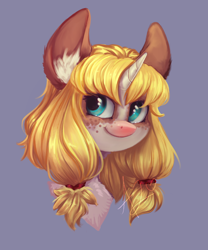 Size: 2500x3000 | Tagged: safe, artist:thewickedvix, oc, oc only, oc:syl, pony, unicorn, bust, female, mare, portrait, simple background, solo