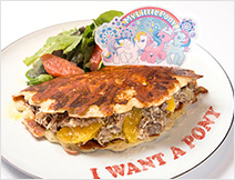 Size: 212x162 | Tagged: safe, g1, food, i want a pony, japan, my little pony cafe, plate