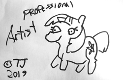 Size: 1716x1117 | Tagged: safe, artist:tjpones, twilight sparkle, unicorn twilight, pony, unicorn, female, lineart, mare, signature, solo, stylistic suck