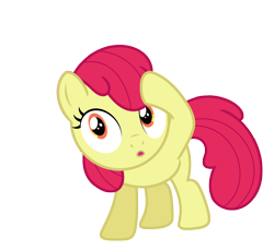 Size: 6564x6000 | Tagged: safe, artist:estories, edit, editor:slayerbvc, apple bloom, earth pony, pony, absurd resolution, accessory-less edit, female, filly, missing accessory, simple background, solo, transparent background, vector, vector edit