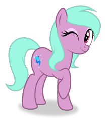 Size: 1500x1750 | Tagged: safe, artist:kitana762, oc, oc:coral spice, earth pony, pony, 2020 community collab, derpibooru community collaboration, female, one eye closed, simple background, solo, transparent background, wink