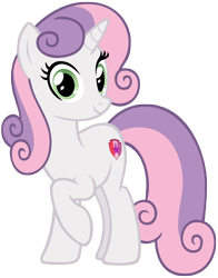 Size: 7016x8945 | Tagged: safe, artist:andoanimalia, sweetie belle, pony, unicorn, growing up is hard to do, absurd resolution, cutie mark, female, looking at you, mare, older, older sweetie belle, raised hoof, simple background, smiling, solo, transparent background