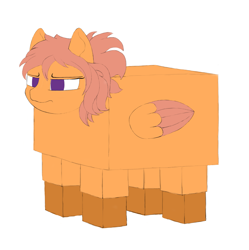 Size: 1819x1826 | Tagged: safe, artist:shoophoerse, oc, oc:shoop, pegasus, pony, annoyed, minecraft, shoop, shoop pony, solo