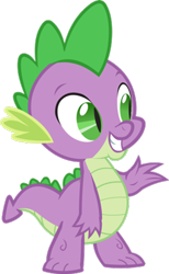 Size: 296x479 | Tagged: safe, artist:amanda lazier, spike, dragon, cute, happy, male, simple background, smiling, solo, spikabetes, transparent background, vector