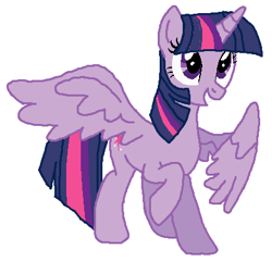 Size: 414x398 | Tagged: safe, artist:qjosh, twilight sparkle, twilight sparkle (alicorn), alicorn, pony, pony to dragon, simple background, solo, transformation, white background