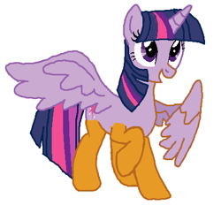 Size: 431x415 | Tagged: safe, artist:qjosh, smolder, twilight sparkle, twilight sparkle (alicorn), alicorn, pony to dragon, simple background, solo, transformation, white background