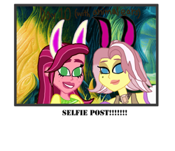 Size: 961x831 | Tagged: safe, artist:ktd1993, gloriosa daisy, vignette valencia, equestria girls, 30 day otp challenge, bunny ears, female, gloriette, lesbian, shipping