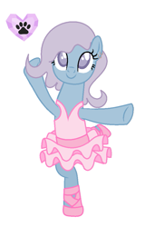 Size: 625x979 | Tagged: safe, artist:emberskydragon, oc, oc only, oc:twinkle toes, pony, ballerina, ballet, ballet slippers, base used, clothes, gem heart, on one leg, one arm out, one arm raised, pawprint, simple background, tutu, white background