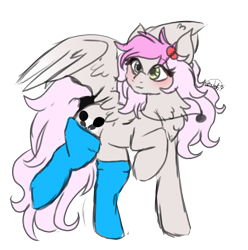 Size: 1200x1208 | Tagged: safe, artist:2pandita, oc, oc:pandita, pegasus, pony, clothes, female, mare, simple background, socks, solo, transparent background