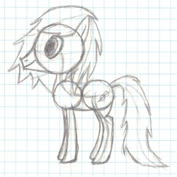 Size: 1201x1201 | Tagged: safe, artist:mlplayer dudez, oc, oc only, oc:solder point, earth pony, pony, graph paper, male, monochrome, pencil drawing, sketch, solo, stallion, traditional art