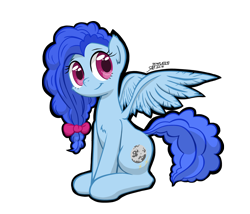 Size: 3500x3000 | Tagged: safe, artist:template93, oc, oc:astra, pegasus, pony, bow, commission, cute, female, solo